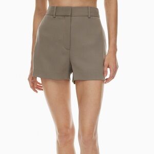Aritzia Babaton Felted Taupe Agency Mini Shorts Size 00